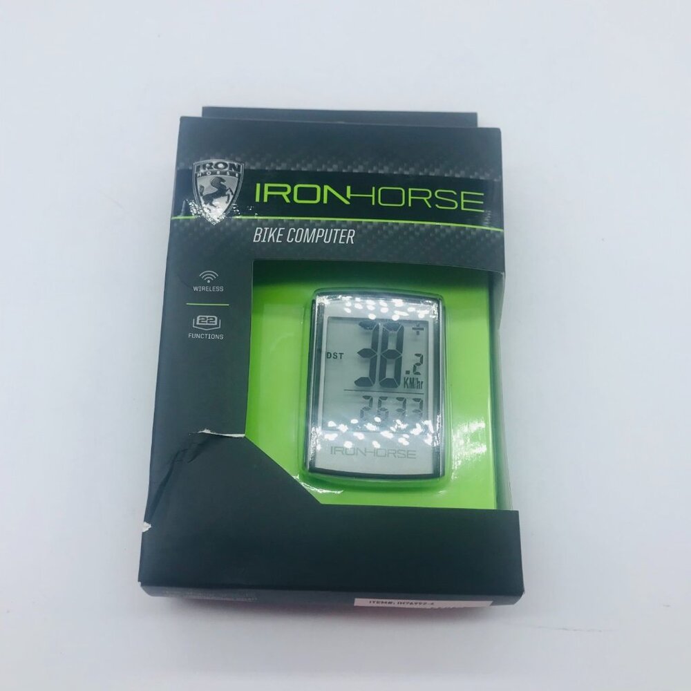 IRONHORSE Iron Horse Bike Bicycle Computer Wireless 22 Functions NEW Speedometer - Picture 6 of 6